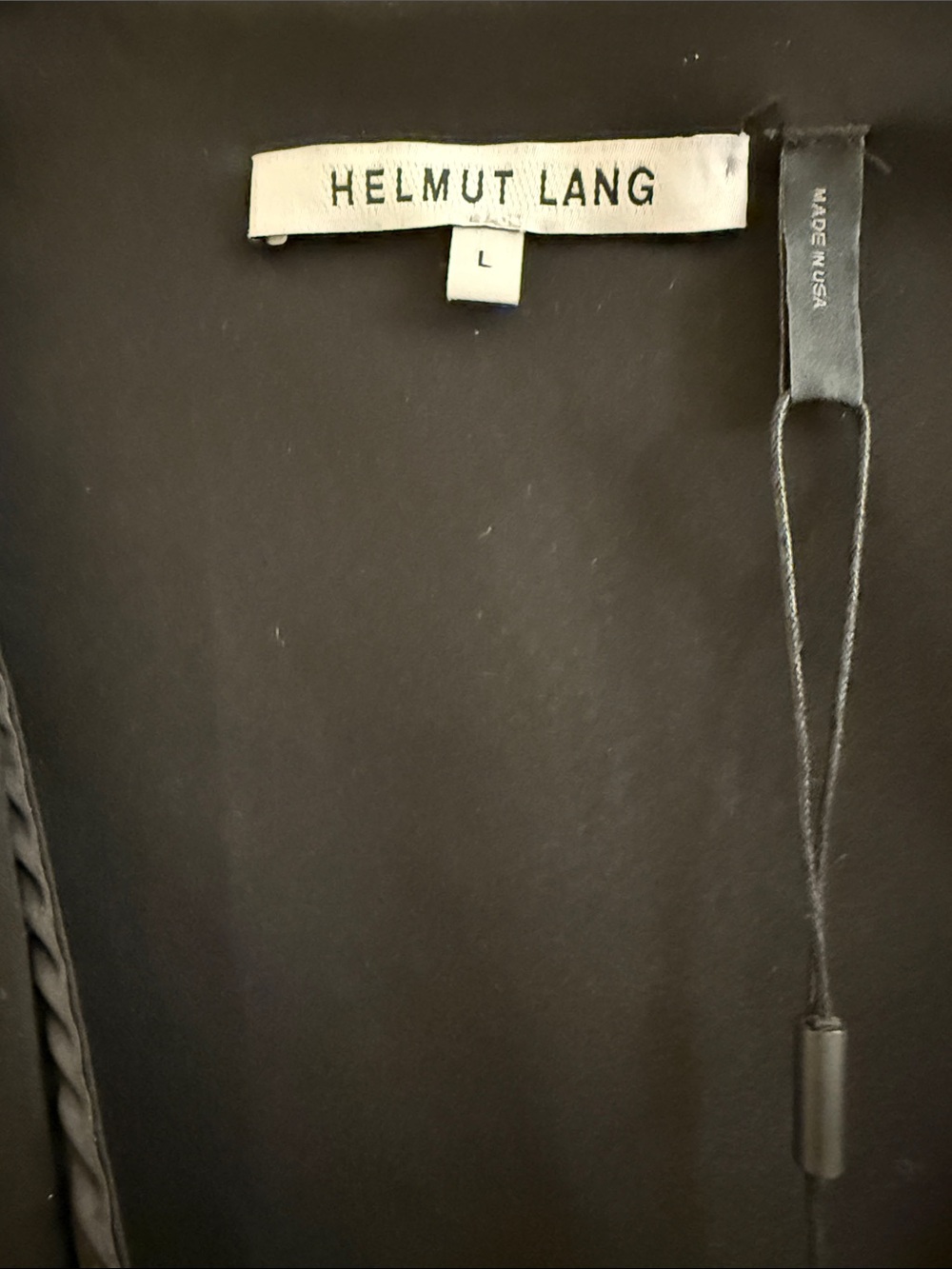 Helmut Lang Black Asymmetric Draped Sleeveless Top - NWT - Picture 3 of 4